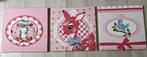 Drieluik roze schilderij kinderkamer, Ophalen of Verzenden, Zo goed als nieuw, Wanddecoratie