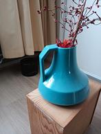 vaas petrol kleur ZGAN, Blauw, Aardewerk of Porselein, Ophalen of Verzenden, Zo goed als nieuw