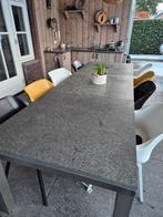 Tuintafel 3 mtr x 1 mtr, Tuin en Terras, Tuintafels, Ophalen, Gebruikt, Rechthoekig, Rvs