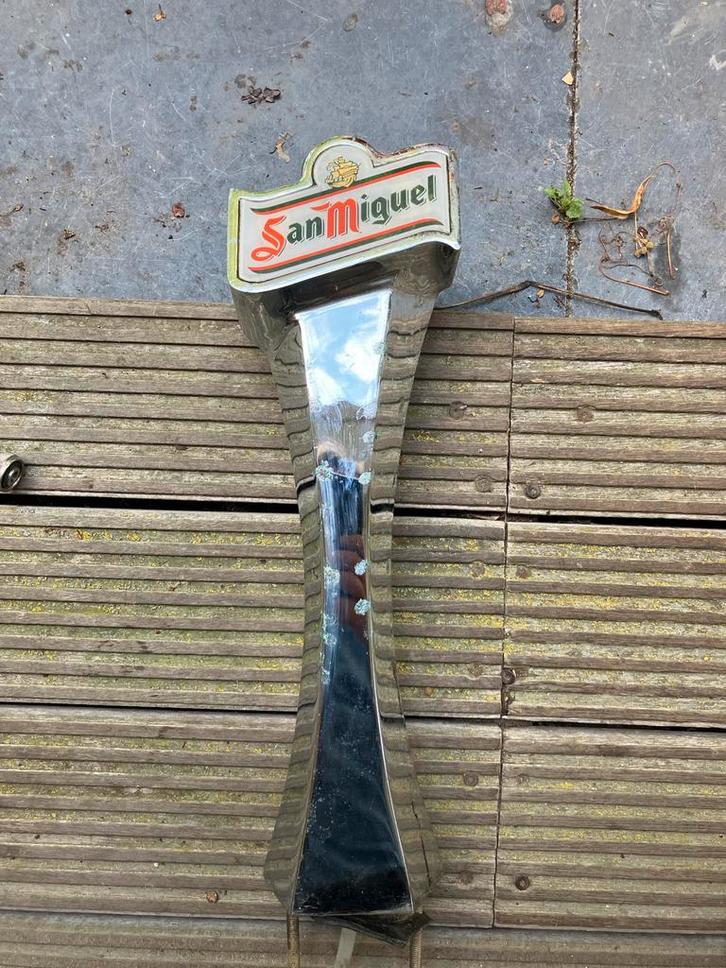 San Miguel Tapkraan - Authentiek Biertap Reclame Object, Antiek en Kunst, Antiek | Overige Antiek, Ophalen of Verzenden