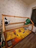 Huis kajuit houten bed Vipack Cabane Leenbakker, evt 2 stuks, Ophalen, 85 tot 100 cm, Zo goed als nieuw, Lattenbodem