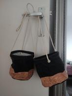 Planten hangers van canvas / kurk met binnen zeil, Overige materialen, Rond, Ophalen of Verzenden, Zo goed als nieuw