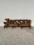 Met de hand gemaakte jassen kapstok, 43,5x14cm. Hout vintage, Wandkapstok, Gebruikt, Verzenden, Minder dan 100 cm