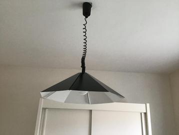 Vierhoekige vintage metalen hanglamp - Doorsnede 57 cm beschikbaar voor biedingen