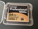 Lexar 64GB Compact Flash UDMA7, Compact Flash (CF), Lexar, 64 GB, Ophalen of Verzenden