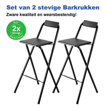 Bardi inklapbare Barkruk Voor Statafel Wit of Zwart - 100KG beschikbaar voor biedingen