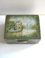 Decoratief Oud Douwe Egberts thee blikje in goede staat, Verzamelen, Blikken, Ophalen of Verzenden, Gebruikt, Thee, Douwe Egberts