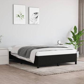 Nieuwe vidaXL Bedframe zonder matras stof zwart 140x200 cm beschikbaar voor biedingen