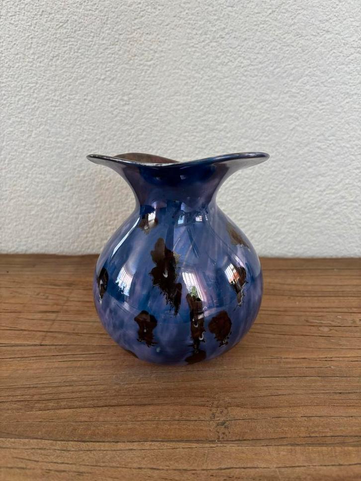Kobaltblauw Bavaria Vaasje germany, Huis en Inrichting, Woonaccessoires | Vazen, Gebruikt, Blauw, Minder dan 50 cm, Aardewerk of Porselein