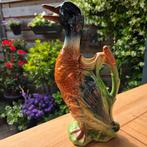 Brocante barbotine aardewerk waterkan van St Clement, eend, Antiek en Kunst, Ophalen of Verzenden