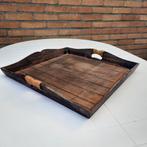 Groot brocante dienblad, Huis en Inrichting, Ophalen of Verzenden, Zo goed als nieuw, Rechthoekig, Hout