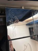 Gegraveerde Spiegeltjes/Tegeltjes, Minder dan 50 cm, Gebruikt, Vierkant, Ophalen of Verzenden