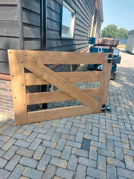 Iroko houten hek, Tuin en Terras, Terrasdelen en Vlonders, Nieuw, Hout, Ophalen of Verzenden