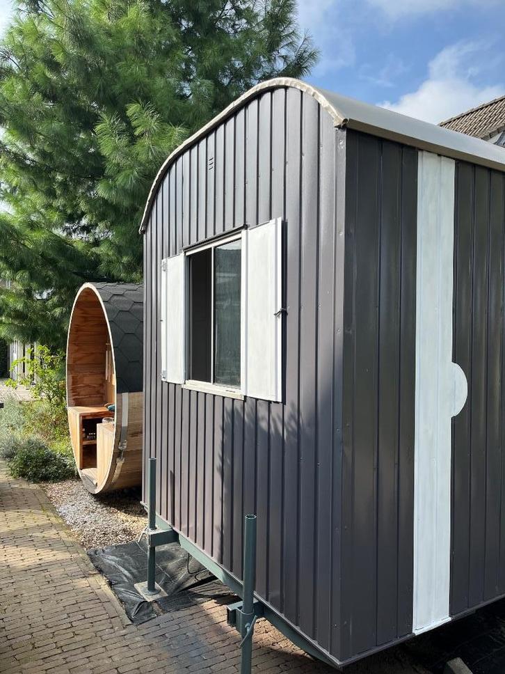 Keet, Tiny house, Tuinkantoor, Tuinatelier, Pipowagen, Tuin en Terras, Tuinhuizen, Zo goed als nieuw, Overige typen, Metaal, 250 tot 500 cm