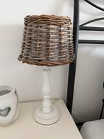 2x Tafellamp met rieten kap, Ophalen of Verzenden, Zo goed als nieuw, Hout, Minder dan 50 cm