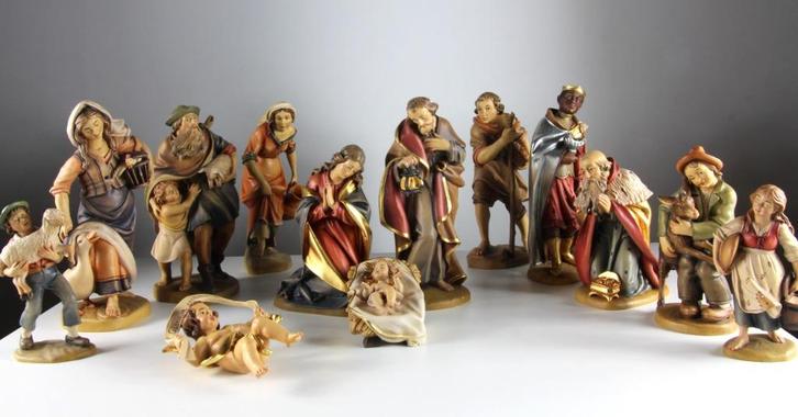 Lepi - Rupert Kerstgroep 25cm - Val Gardena Houtsnijwerk, Diversen, Kerst, Zo goed als nieuw, Ophalen of Verzenden