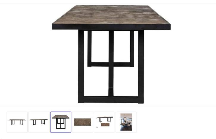 Richmond eettafel, Huis en Inrichting, Tafels | Eettafels, Zo goed als nieuw, 50 tot 100 cm, 200 cm of meer, Rechthoekig, Ophalen