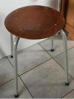 Vintage Industrieel Krukje - Buisframe, Ophalen of Verzenden, Gebruikt