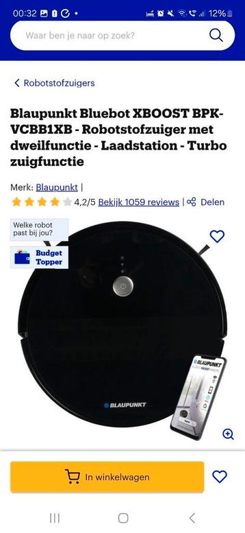 Blaupunkt Bluebot XBOOST BPK-VCBB1XB - Robotstofzuiger beschikbaar voor biedingen