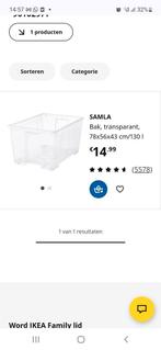 Samla opberg bak  79 x 57 x 42 ikea, Ophalen, Zo goed als nieuw, Minder dan 40 cm, Minder dan 35 cm