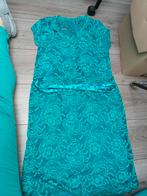 Mamalicious kanten jurk aqua blauw maat 38, Kleding | Dames, Positiekleding, Maat 38/40 (M), Jurk, Mamalicious, Zo goed als nieuw