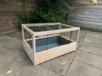 Houten hok + hooi en accessoires, Dieren en Toebehoren, Hamster, Hok, Ophalen, Minder dan 60 cm