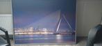 Schilderij Erasmusbrug Rotterdam, Huis en Inrichting, Gebruikt, 125 cm of meer, Ophalen of Verzenden, Schilderij