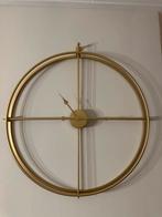 Grote gouden wandklok - Stijlvol en modern, Ophalen of Verzenden, Zo goed als nieuw, Analoog, Wandklok