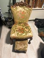 Antieke Stoel met Voetenbankje, Antiek en Kunst, Antiek | Meubels | Stoelen en Banken, Ophalen