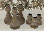 Houten Kandelaars. 20 / 12 cm., Ophalen of Verzenden, Nieuw, Hout, Kandelaar