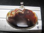 Antiek agaat hanger zilver 950, Ophalen, Zilver, Hanger, Met edelsteen