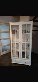 Vitrinekast. buffetkastje wit, Ophalen, Gebruikt, 50 tot 100 cm, 150 tot 200 cm