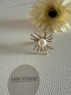 M071/Zilveren Grote degelijke Parel Stokjes ring 16, Gebruikt, Verzenden, Kleiner dan 17, X