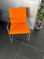 Oranje Stoel met Metalen Frame.Merk Harvink. Stof oranje ., Huis en Inrichting, Ophalen, Gebruikt, Overige kleuren, Metaal