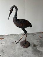 Reiger, tuinbeeld, koperen reiger, Huis en Inrichting, Ophalen of Verzenden, Gebruikt