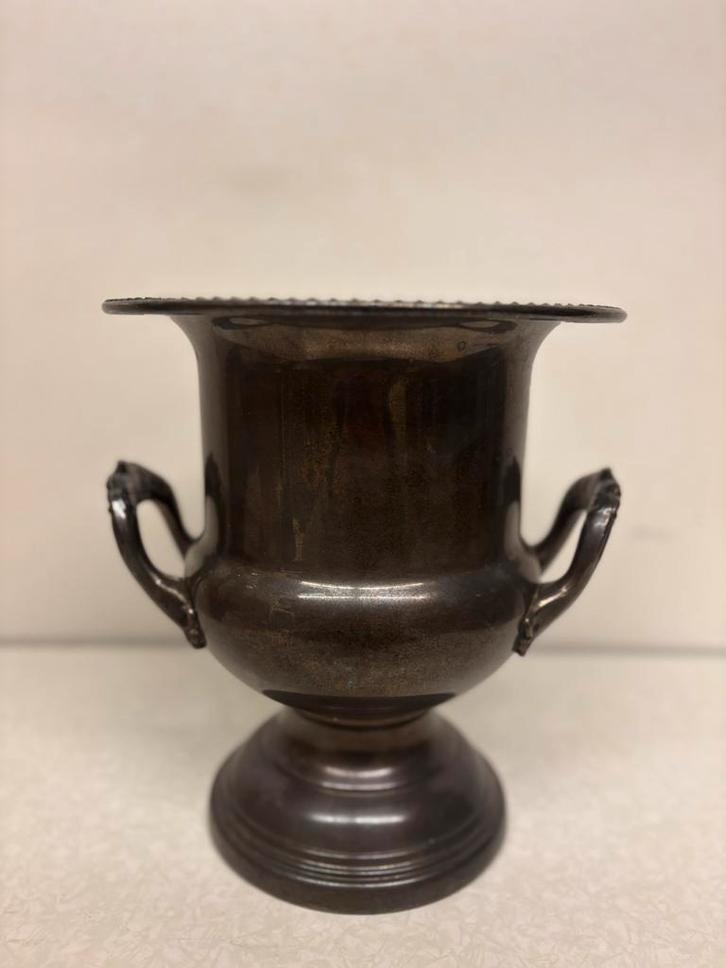 Vintage verzilverde champagnekoeler / trofee-urn, Verzamelen, Beelden en Beeldjes, Ophalen