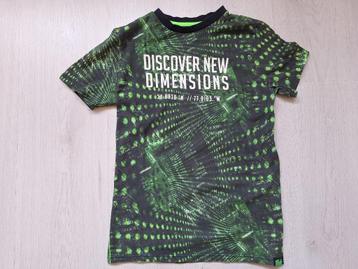 Groen met donkergrijs t-shirt van WE Fashion, maat 146/152 beschikbaar voor biedingen