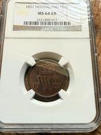 Cent 1837 Willem I MS64 RB, Postzegels en Munten, Munten | Nederland, Ophalen of Verzenden, Koning Willem I, 1 cent, Losse munt