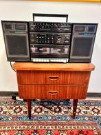 YV3067:Vintage Phillips Stereo Radio Cassette boombox, Overige typen, Gebruikt, Ophalen of Verzenden