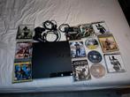 Ps3 met controller/kabels & 13 goeie games, Ophalen of Verzenden, Gebruikt, Met 1 controller, Met games
