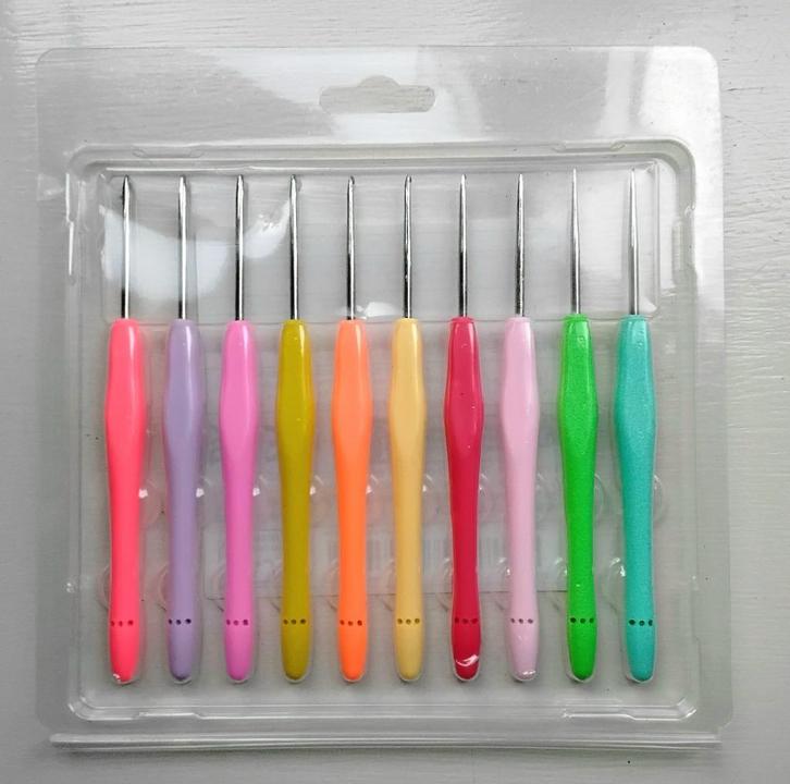 Haaknaalden met zacht handvat - kleine maten - set van 10 -, Hobby en Vrije tijd, Breien en Haken, Nieuw, Haken, Naald, Ophalen of Verzenden