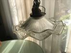 Vintage Holophane Hanglamp, Huis en Inrichting, Lampen | Hanglampen, Glas, Ophalen of Verzenden, Zo goed als nieuw