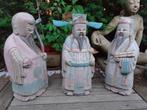 Beeldenset "De 3 Chinese Geluksgoden" groot/fraai in Pastel, Ophalen of Verzenden