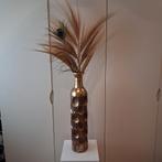hoge metalen vaas goudkleurig, Overige materialen, Overige kleuren, 50 tot 75 cm, Nieuw