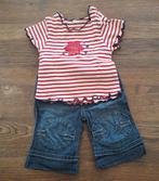 Stoer setje maat 68; gestreepte shirtje met jeans broekje, Ophalen of Verzenden, Zo goed als nieuw, Meisje