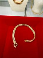 Prachtige 14 karaats gouden cuban armband, Ophalen of Verzenden, Nieuw, Goud