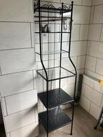Mooie metalen wandmeubel met glasplaten, Ophalen, Zo goed als nieuw, 25 tot 50 cm, Minder dan 150 cm