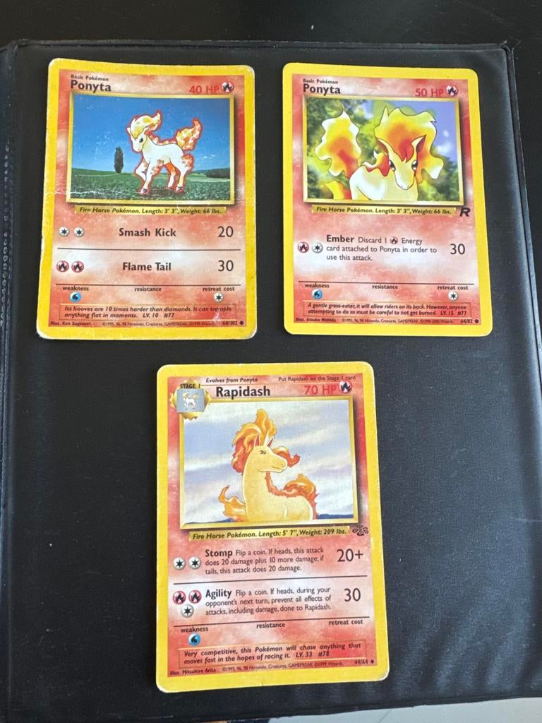 Pokémon Kaarten - Ponyta & Rapidash, Ophalen, Gebruikt, Losse kaart