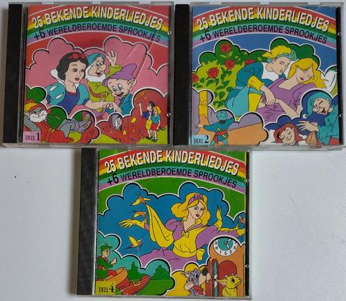 3 x CD 25 Bekende Kinderliedjes + 6 Wereldberoemde Sprookjes, Cd's en Dvd's, Cd's | Kinderen en Jeugd, Gebruikt, Muziek, 3 tot 5 jaar