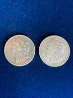 2 zilveren Morgan dollars, 1882 en 1883, Postzegels en Munten, Munten | Amerika, Ophalen of Verzenden